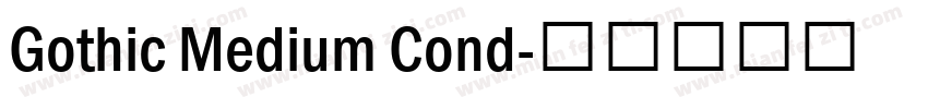 Gothic Medium Cond字体转换